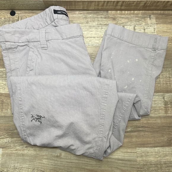 Arc'teryx Technical Chino Pants Cotton Nylon Stretch Mens 32 Tan Beige READ